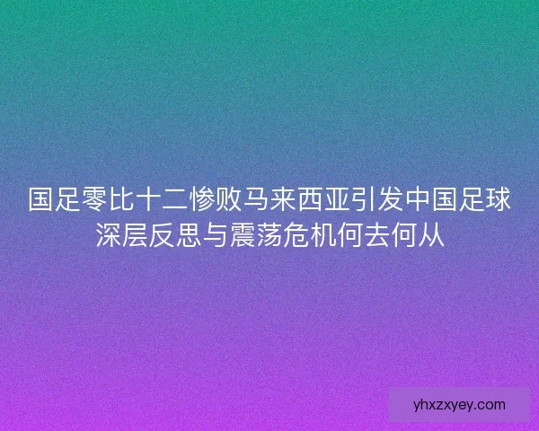 国足零比十二惨败马来西亚引发中国足球深层反思与震荡危机何去何从